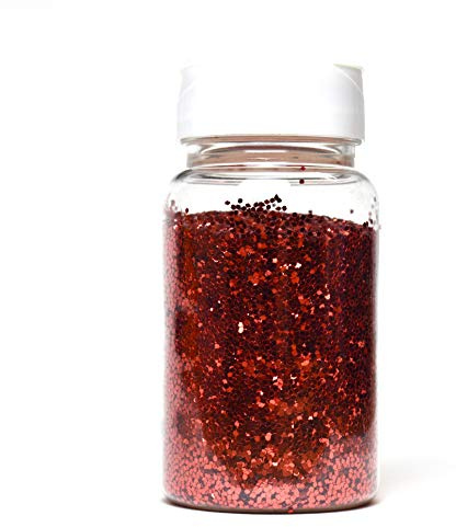 Glitterexpress 040BR60 Glitzer, rot, 60G, 60 Gramm