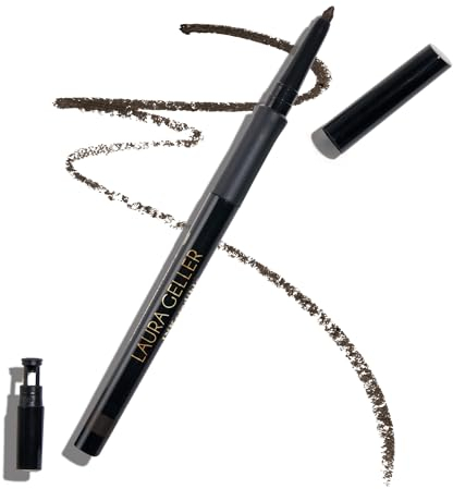 LAURA GELLER NEW YORK INKcredible Gel Eyeliner - Brown Sugar - Waterproof Smudge-proof Eyeliner Pencil - Built in Sharpener