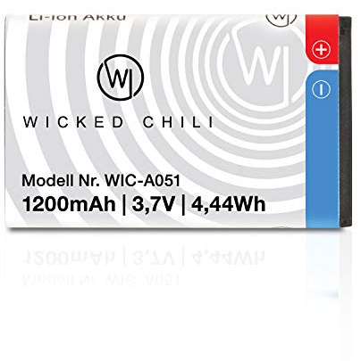 Wicked Chili 1x Ersatz Akku für AVM Fritz!Fon C6-1200mAh, A051