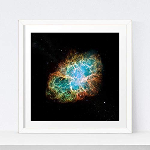 XIANGPEIFBH Bild Universum Kunst Poster Krabben Nebel Drucke Hubble Teleskop Raum Leinwand Malerei Wissenschaft Wandkunst Bild Wohnkultur 70x70cm Ungerahmt