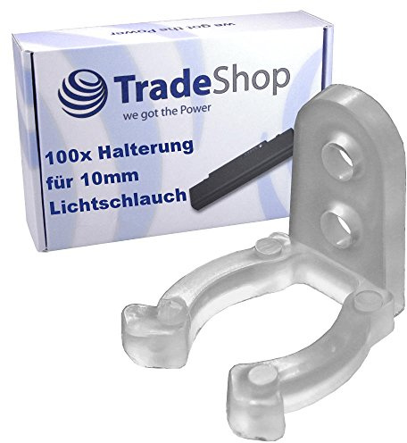 Trade-Shop 100x Kabel Clips Halter Klemmen Schellen Kabelorganisation Kabelführung für 10 bis 16mm elektrische Kabel Stromkabel/Büro Wohnraum