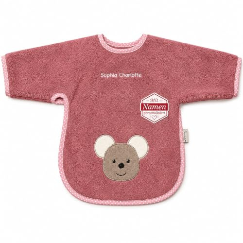 my-mosaik Sterntaler Baby-und Kinder Ärmellätzchen 100% Baumwolle personalisiert mit Namen/inklusive Bestickung