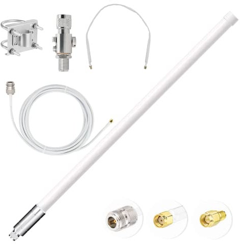 BOOSTCELL Antena Lora 868 MHz L-80, 80 cm/ 6 dBi, Compatible con Hotspot Mineros Helium, Incluye Cable 5 Metros y Protector Rayos