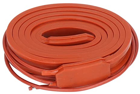 Fafeicy Banda Calefactora de Silicona, 15 X 1000 Mm Cinturón Calefactor Inteligente a Prueba de Agua, con Línea de 0,5 M de Longitud, Calentamiento Resistente -30 ℃-200 ℃, para Calefacción