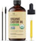 Botanic Hearth Castor Oil with Glass Bottle | USDA Certified Organic |100% Pure & Hexane Free | Cold Pressed | Growth for Eyelashes, Eyebrows, Hair | With Eyebrow & Eyelash Brush | 2 fl oz