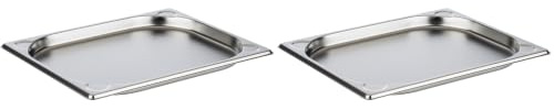 APS 81200 GN-Behälter 1/2, Gastronormbehälter Edelstahl/Abmessungen 265 x 325 mm/Höhe 20 mm/Volumen 1 Liter (Packung mit 2)