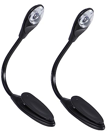 MAGICLULU 2er-pack -leselampen Tragbare Clip-buchlampe Fürs Bett 0 17 W Mini-buchlampe Mit Batteriebetrieb Stilvoll Und Flexibel Für Unterwegs