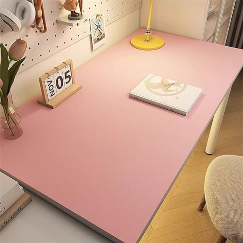 SK Studio Schreibtischunterlage, Leder Rutchfeste Mauspad, Multifunktionales Office Laptop Schreibunterlage, Tisch-Schutz Unterlage für Büro/Home-Office Rosa, 50x160cm