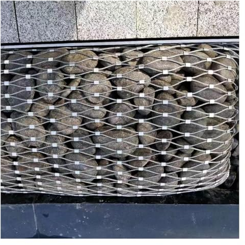 Drahtgitter Verzinkt Flexibles Edelstahl-Seilnetz, 2 Mm Drahtdurchmesser, Maschenloch 10 Cm, Schlagfestes Seilgeflecht, Treppenbalkon-Grenzdekor-Schutznetz ( Color : Silver-2mm diameter , Size : 4x6m