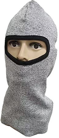 BINGNU Schnittfeste Handschuhe Schnittfeste Kopfbedeckung der Stufe 5 mit elastischem Kapuzen-Nackenschutz for Sicherheitsschutz beim Feldtraining für Kochmesser, Metzger, Fleischschneiden