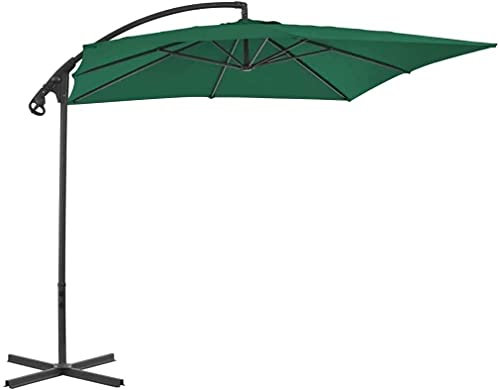 Sonnenschirm Außenschutz Ampelschirm mit Stahlstangen Outdoor Life Outdoor-Sonnenschirm, Grün Hausgarten Rasengarten