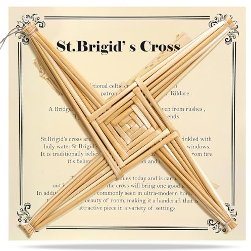 Bucherry St. Brigid's Wall Cross Decor, Classic, 12'', Straw
