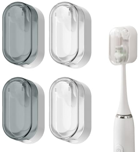 4 Stück Toothbrush Holder Zahnbürstenhalter Wand Zahnbürsten Halter | Ohne Bohren Mit Abdeckung, Zahnbürstenhalter Wand, Zahnbürsten Halter