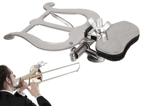 Vllold Lyre Notenhalter | Verstellbare Posaune Marschklemme - Doppelmechanik Musikinstrument Zubehör für Posaune, Marschleier