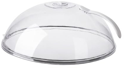 Mikrowellen-Abdeckhaube, Transparent, 26 x 10 cm, mit Griff und Einstellbaren Dampföffnungen (1)