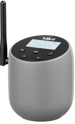 1Mii DS70 Transmetteur Bluetooth 5.2 pour TV vers 2 Casques sans Fil, aptX Adaptive/Faible Latence/HD, Émetteur Adaptateur Audio Bluetooth pour TV, Connexion Facile avec Écran LCD, AUX Optique RCA