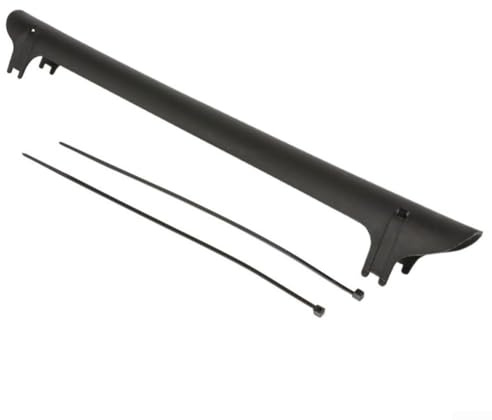 Protector de cadena de bicicleta, marco de plástico, bridas para cables, fácil de limpiar (negro)