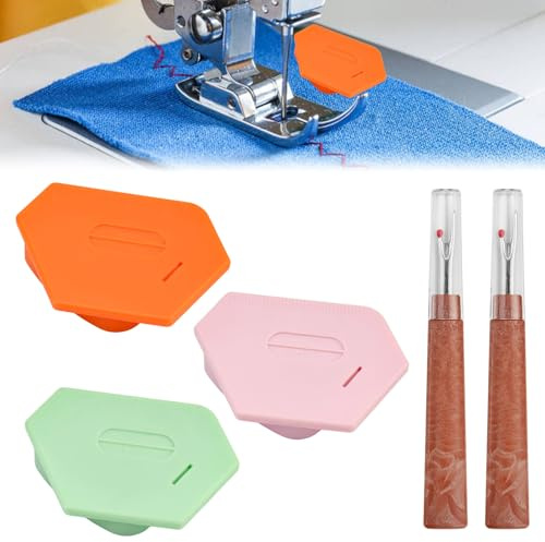 JNEYVIC 3 STK Magnetische NahtführungMagnetischer Nahtführer N?hzubeh?r | Magnet Multifunktionale N?hmaschine Magnetische Saumführung Magnetic Seam Guide mit Fadenentferner , Pr?zises N?hen