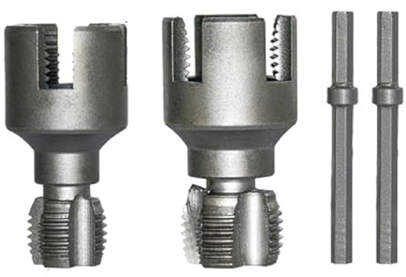Rohrgewindeschneidwerkzeug,PVC Rohrgewindeschneider,Rohrgewindeschneid Set für Elektrische Bohrmaschinen,1/2, 3/4 PVC Thread Maker Tool Set,Innen und Außen Kunststoffrohr-Gewindeschneider (A+B)