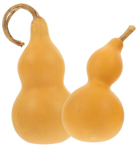 IMIKEYA 2piezas Juguetes de Adornos de Calabaza Naturales Adorno de Calabaza para Mesa y Escritorio para Decoración de Halloween