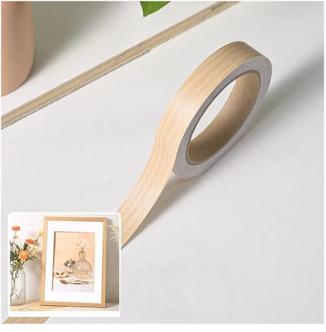 AiDeHuaKeJi 18mm × 10m Melamine Edging Strip, Edge Banding Self-Adhesive, Worktop Edging Strip, Edging Tape, Without Ironing for Furniture Worktop Cabinet Desk Panels Restoration (Natural Beech)