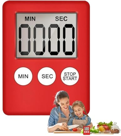Minuteurs de Cuisine pour la Cuisson | Minuteur Magnétique,Grand Écran avec Alarme Sonore Puissante et Aimant - Outil de Chronométrage pour Maison, Travail, Salle de Sport et Étude
