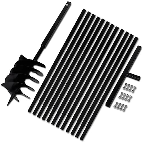 Générique Bêche et tarière Manuelle 200 mm avec Rallonge 13 m Acier, Quincaillerie, Outils, Perceuses, Tarières, (Poids 21KG)