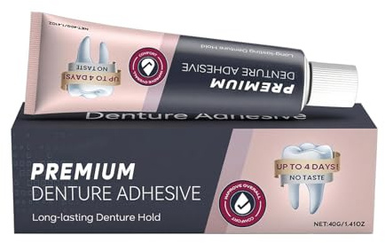 Colla per Dentiere | Adesivo per Dentiere con Tenuta Prolungata - Adesivo Delicato per Protesi Parziali con Presa Sicura per Famiglia Nonni Adulti Uomini e Donne
