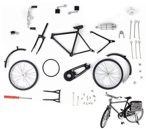 Vitsrisea Fahrrad Modellbausatz - DIY Sammler Metallbaukasten aus Aluminiumlegierung,Kleines Fahrradspielzeug für Kinder - für Sammler, Kinder, Jugendliche, für Büro, Schule, Bücherregal, Schreibtisch