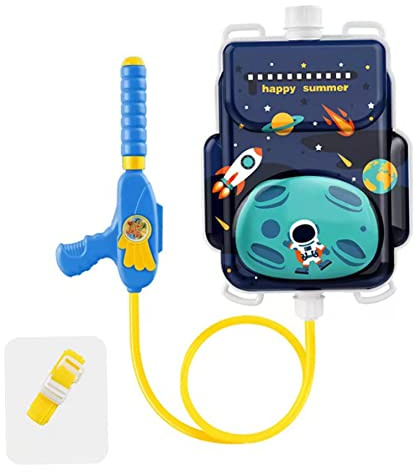 Spruzzatore d'acqua per bambini Zaino d'acqua Pistola Giochi di spruzzi con serbatoio per piscina estiva da spiaggia per bambini, 1300ML, Astronauti