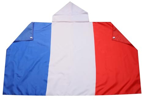 AZ FLAG Umhang Frankreich 150x90 cm Französische Leichtes Polyester | Für innen Fanumhang France genähte Kanten und leichte Ausführung