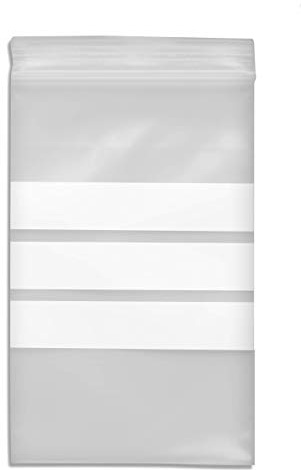 WeltiesSmartTools Premium Druckverschlussbeutel mit Stempelfeld 90µ 70x100mm 1000 Stück - 3 weiße Beschriftungsstreifen - 11 verschiedene Größen zur Auswahl