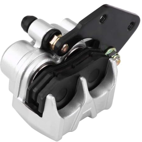 Yctze Bremssattel hinten, Mini Doppelkolben Aluminium | Motorrad Bremszange Silber Schwarz, 45mm Bohrungsabstand
