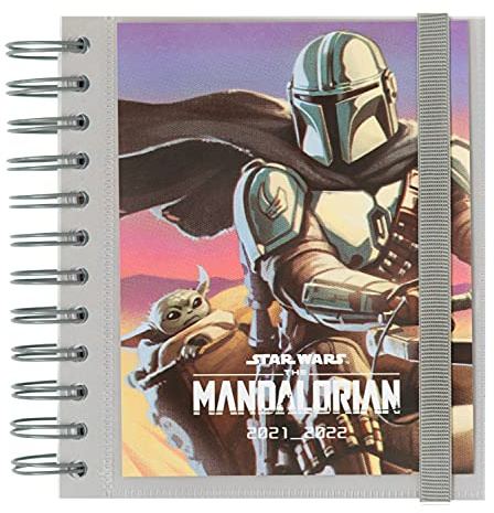 Grupo Erik Schulplaner 2021 2022 The Mandalorian Child - Ringbuch Kalender 2021-2022 Baby Yoda Grogu - Terminkalender 2021 2022 Tagesplaner Terminplaner, ADPM2105, Grau