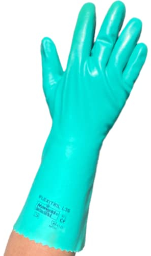COMASEC – 2 pares – Guantes de jardín verdes – nitrilo – talla 9 – Especial desbrozadora