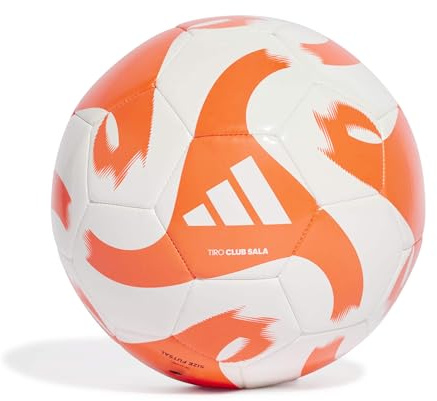 adidas Unisex-Adult Tiro Club Sala Soccer Ball, White/Solar Red, FUTS