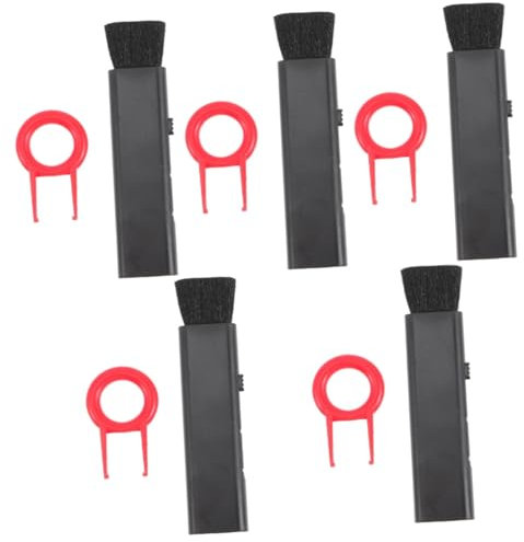 UKCOCO 5stücke Keyboard Reinigungspinsel Mit Doppelseitigem Design Und Keycap Puller Antistatisches Reinigungswerkzeug Für Pc Und Mobile Geräte Effizienter Staubentferner Für Büro