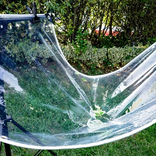 Pvc Plane Transparent Mit Ösen, Außen Durchsichtige Plane Vorhange, Transparente Planenvorhänge Für Außen, Pergola Pavillon Terrasse Carport Plane Seitenwände, Für Den Außenbereich Einsetzbar Regendic
