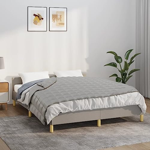 AJJHUUKI Home Outdoor Sonstige Gewichtsdecke, Grau, 135 x 200 cm, Einzelbett, 10 kg Stoff