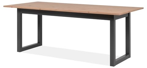 Furn.Design Esstisch in weiß ausziehbar, Küchentisch 200-240 x 90 cm, Esszimmer Tisch Malta (Eiche Artisan, 200-240)