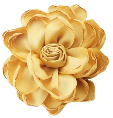 Perfeclan Broche à Fleurs en Tissu, épingle à Cheveux élégante, Pince à Cheveux en Tissu satiné, Broche à Fleurs pour fête, Banquet, vêtements, Or