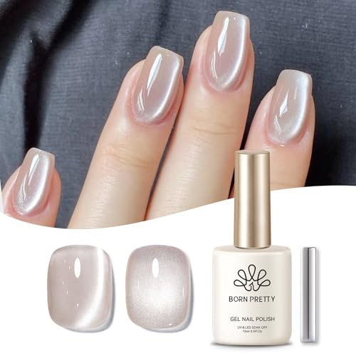Born Pretty Cat Magnetic Eye Gel Nude Mondlicht - UV Nagellack Mermaid Shiny Effekt Gel Nagellack Maniküre und Nagelkunst DIY zu Hause