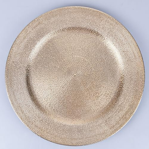 Set 6 Sottopiatto Ø 33 cm, decoro circolare, Gold