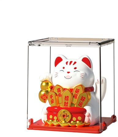 Voiture solaire Lucky Cat - Statue de chat porte-bonheur - Décoration de chat porte-bonheur chinois - Décoration festive pour le bureau - Statue de chat chinois exquise - Décoration de chat