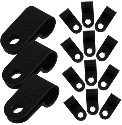 MAGICLULU 100pezzi Morsetti Per in Nylon Tipo r Clip Per Elettrici Gestione Fissaggio Ricarica Clip Per Parete