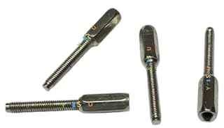 M3.5 x 35mm Socket Extension Studs, Nickel-Plated Steel Socket Screw Extension Studs Ideal for Extending Sockets and Switch Screws available in Pack of 4 and 10 and 20 (4, M3.5 x 35mm)