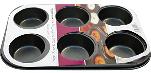 Prima 15109C Non Stick Muffin Baking Tray 1-Piece, Black