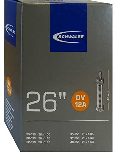 Schwalbe Air MTB (Number 12 A, 559 mm), Unisex Adult, Schlauch DV 12A, Black