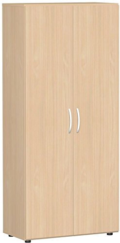 Gera Möbel Schranksystem Flex Flügeltürenschrank, Drehtürenschrank, Holzdekor, buche/buche, 80 x 42 x 180.8 cm