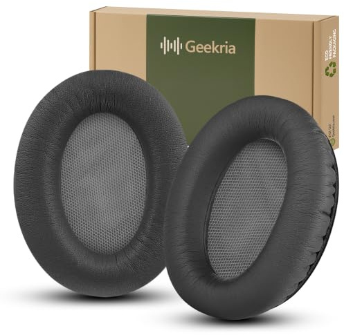 Geekria Replacement Ear Pads Compatible with Bose SoundTrue Around-Ear II, QC35, QC25, QC2, QC15, SoundLink AE, AE2, AE2i, AE2w Headphones Ear Cushions (Dark Grey)